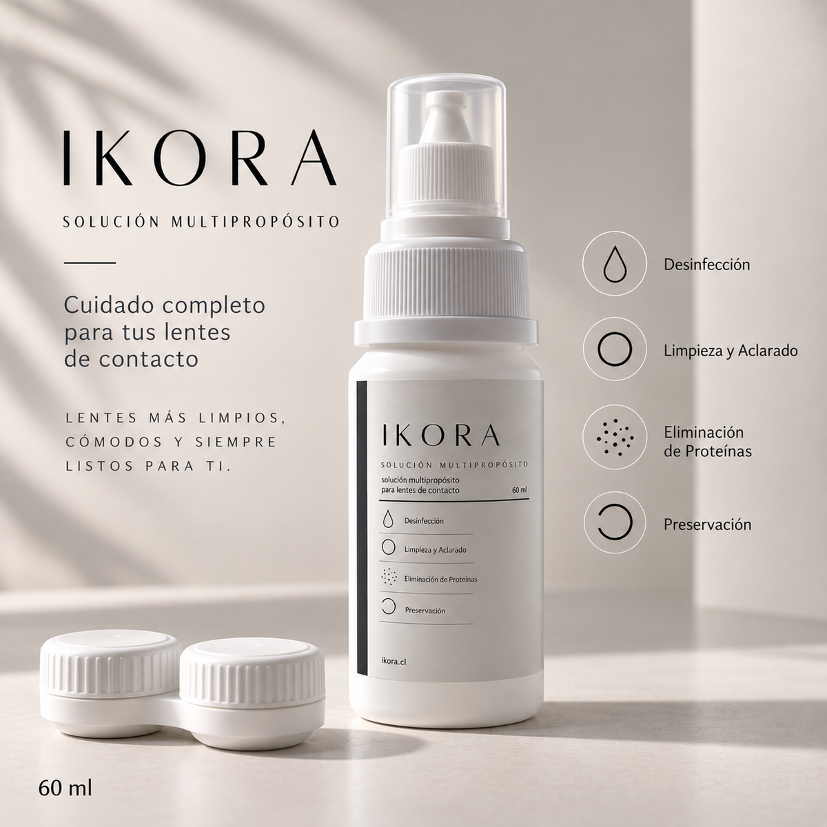 IKORA Solución Multipropósito para Lentes de Contacto - 60 ml